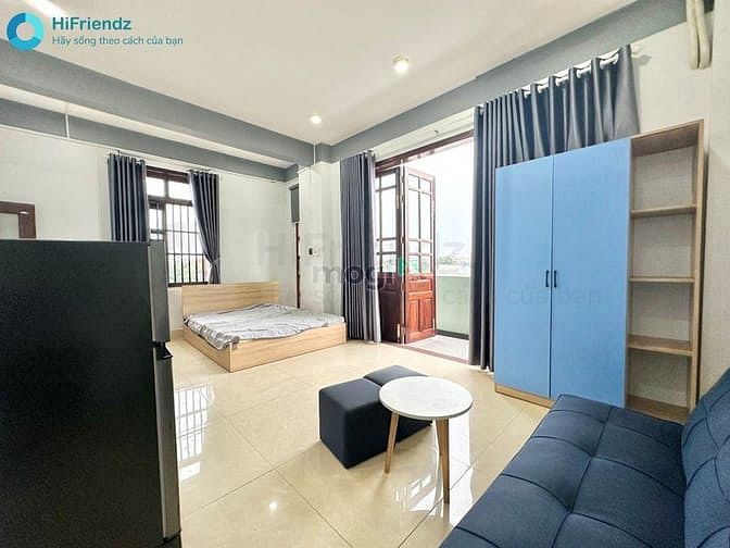 Hình ảnh Cho thuê studio full nội thất, bancol cực thoáng gần Phạm Văn Đồng