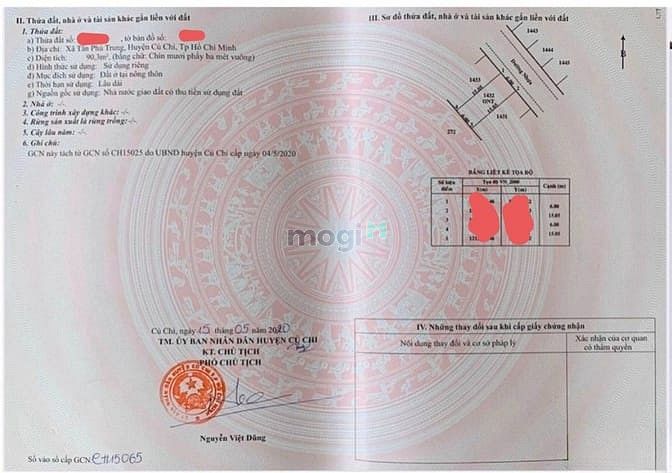 Hình ảnh Đất ngộp cần bán gấp 90m2, đường Nguyễn Thị Lắng, Củ Chi, SHR, Giá 700