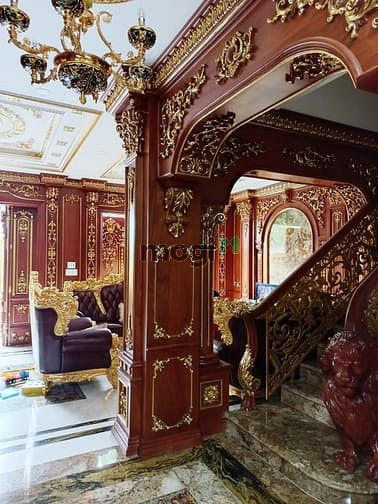 Hình ảnh Bán biệt thị dát vàng ốp gỗ đỏ Gò Vấp