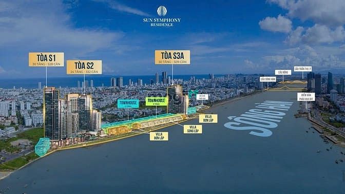 Hình ảnh Mở bán shophouse Symphony sông Hàn Đà Nẵng sở hữu lâu dài, GĐ 1, CK16%