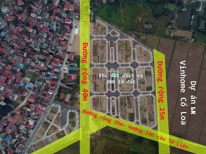 Hình ảnh Đất dịch vụ Lê Xá, Mai Lâm. Vỉa hè, phân lô. DT 80m2, MT 5m.
