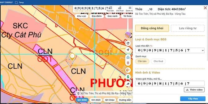 Hình ảnh Hạ sốc 5 t.ỷ, gấp bán 5000m2 Đất xã Tóc Tiên TX Phú Mỹ BRVT