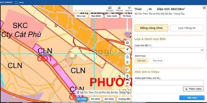 Hình ảnh Hạ sốc 5 t.ỷ, gấp bán 5000m2 Đất xã Tóc Tiên TX Phú Mỹ BRVT