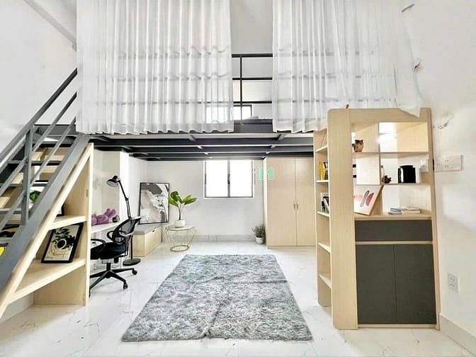 Hình ảnh Cho Thuê Căn Hộ Gác Cao Đứng Được Nằm Ngay Văn Lang CS3