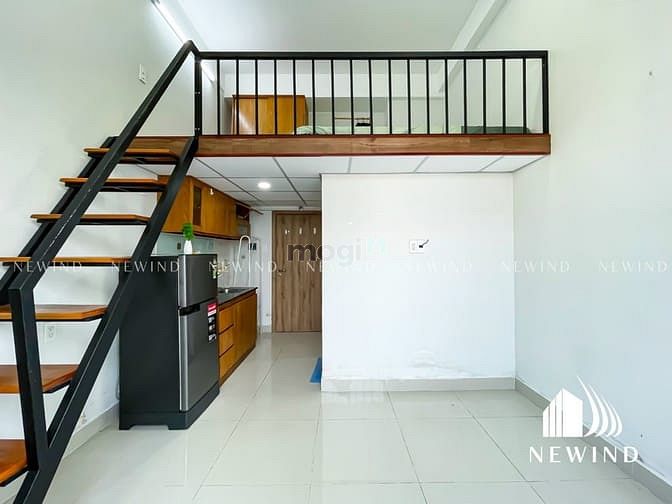 Hình ảnh Hệ thông gác studio full nội thất phòng rộng thoáng