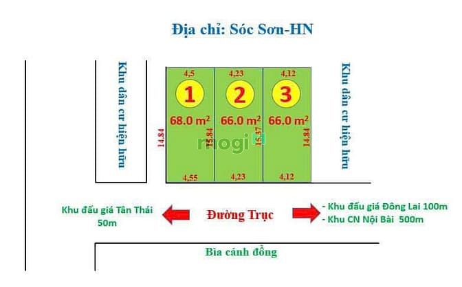 Hình ảnh Giá chỉ hơn tỷ dt 68 m có 50m đất thổ cư đường thông rộng 6 m