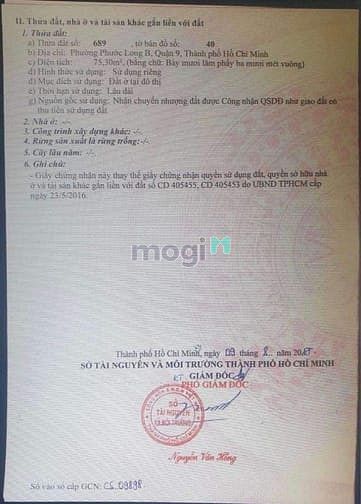 Hình ảnh Bán Đất Đường xe hơi tránh nhau 8m, Gần Đại học Văn Hóa, Phước Long B