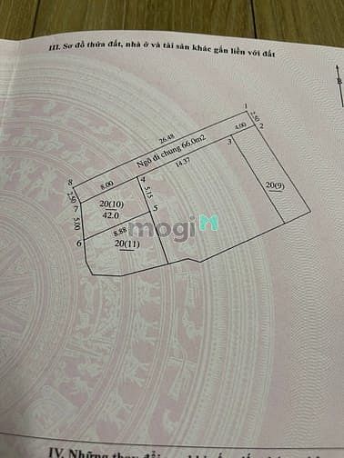 Hình ảnh Cần bán lô đất đẹp 2 mặt tiền phường Cự Khối, Long Biên, 42m2, SĐCC