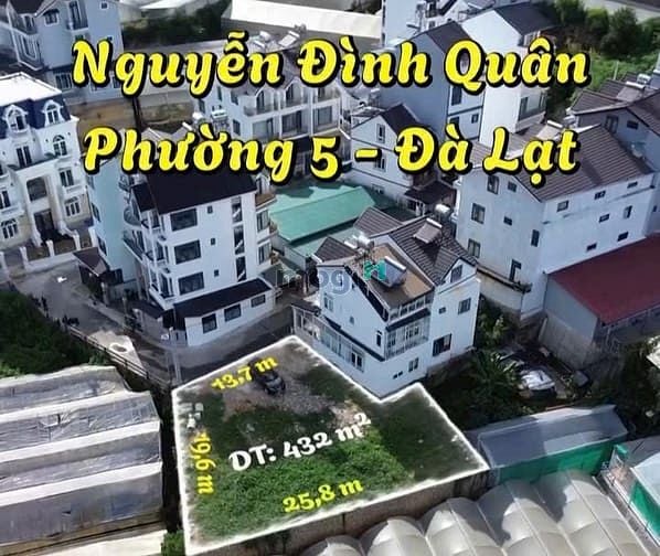 Hình ảnh Đất biệt thự 432m2 Phường 5 _Tp Đà Lạt