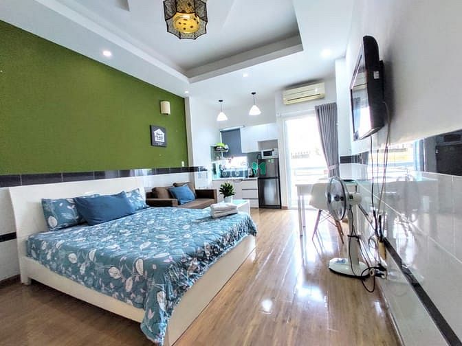 Hình ảnh Studio ban công, Ntcb cầu nguyễn văn cừ, cầu kênh xáng, Lotte.