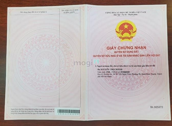 Hình ảnh Bán đất Bình Qưới, Phường 28, Q.Bình Thạnh, TPHCM