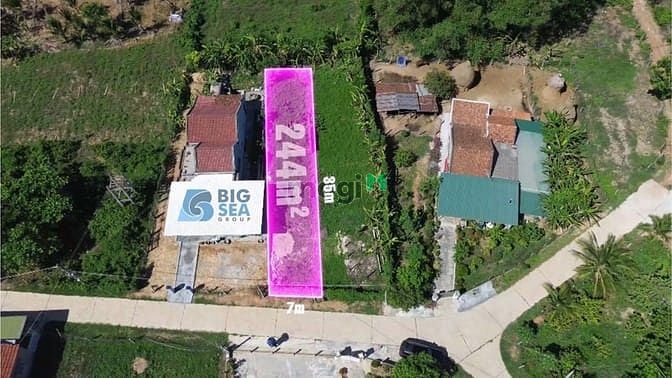 Hình ảnh Lô đất 244,4m2 đã có sẵn 60m2 đất ở.Nằm trong quy hoạch có thể xin lên