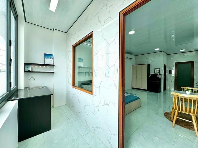 Hình ảnh 1PN tách bếp cửa sổ trời full nội thất mới 100% ngay GO Phú Thạnh
