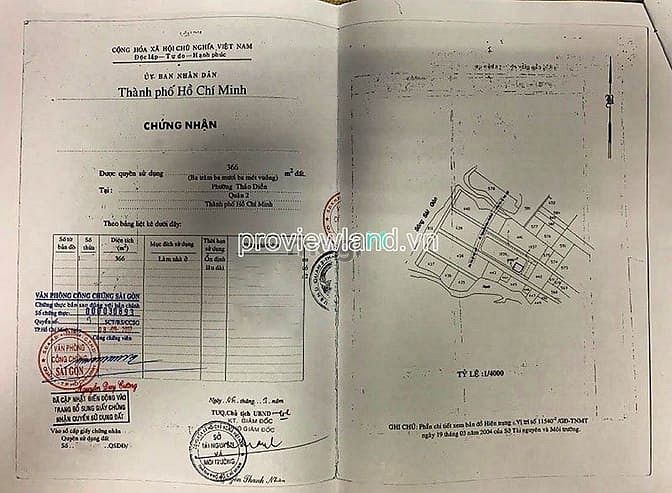 Hình ảnh Bán lô đất Thảo Điền với 366m2 đất, sổ hồng, khu xây 1 hầm + 3 lầu