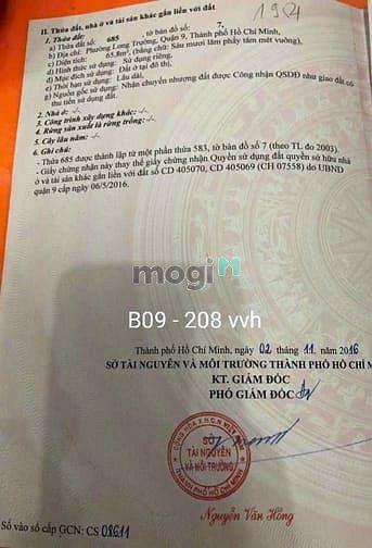 Hình ảnh Bán đất thổ cư 72m đường Võ Văn Hát , Long Trường , Quận 9