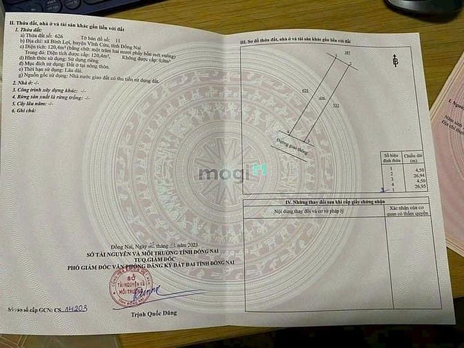 Hình ảnh Đất giá rẻ sổ riêng thổ cư 780tr 100m2 đường 4m Gần UB Xã Bình Lợi