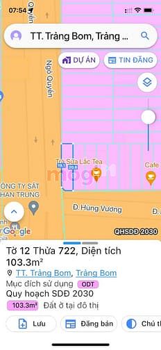 Hình ảnh bán đất 2 mặt tiền, thị trấn trảng bom, tỉnh đồng nai