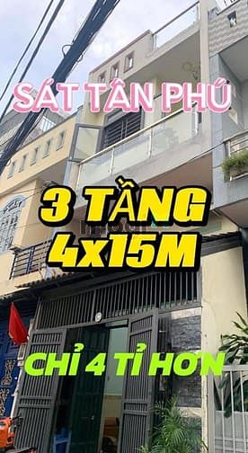 Hình ảnh 🎉Sát Tân Phú - 𝟒*𝟏𝟒.𝟓𝐌 🌹 𝟑 𝐓Ầ𝐍𝐆, 𝐇ẻm 5M, 𝟒.45 𝐓ỷ