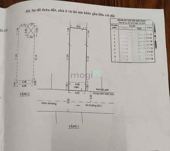 Hình ảnh Hẻm 6m, 60m2, SHR không lộ giới, Đường số 3