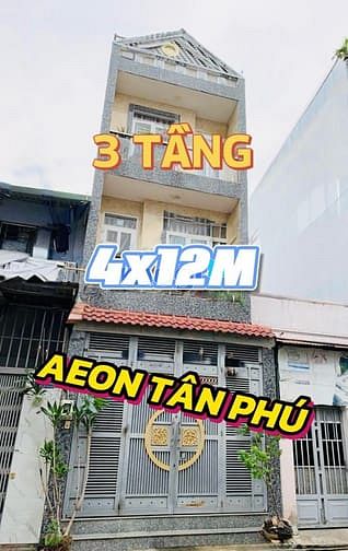 Hình ảnh ☘️3 TẦNG, ngay AEON TÂN PHÚ, (4x12M) hẻm 6M, 4.59 tỷ🌙