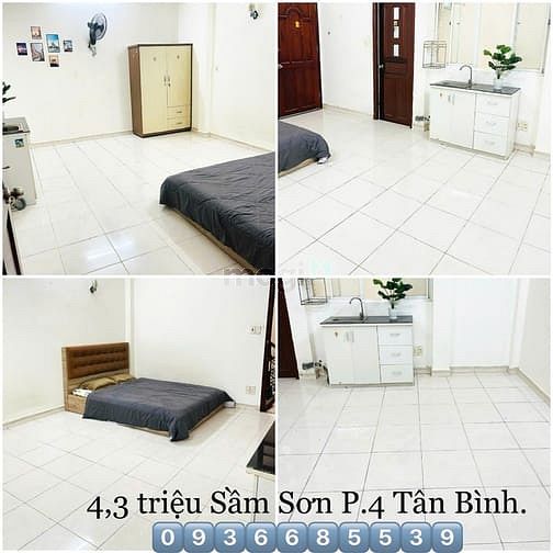 Hình ảnh Phòng 30m2 cửa sổ lớn đường Sầm Sơn P.4 Tân Bình chỉ 4,3 triệu.