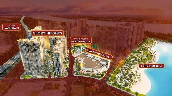 Hình ảnh Căn 2 PN Vị trí đẹp nhất Glory Heights giá chỉ 1 tỷ 726 !!!