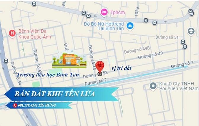 Hình ảnh Bán đất khu Tên Lửa, 39 MT đường Số 53, DT 8 x 16m, giá 11.5 tỷ.