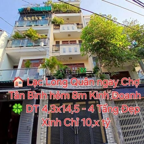 Hình ảnh Hẻm 8m Lý Thường Kiệt P8 Tân Bình đi bộ ra Chợ KD đa nghành