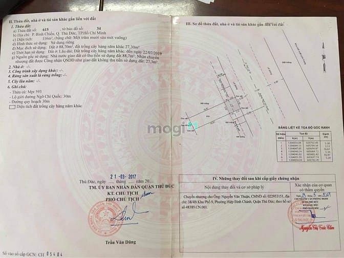 Hình ảnh Thủ Đức, Bán lô đất Mặt tiền đường Ngô Chí Quốc, DT 5.3*22M
