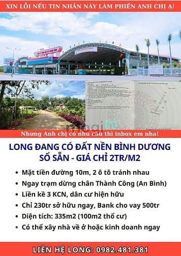 Hình ảnh Bán đất Bình Dương sổ sẵn cầm tay công chứng ngay.
