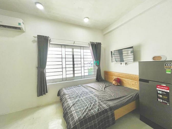 Hình ảnh Studio full nội thất máy giặt riêng, có cửa sổ lớn, Tại Trịnh Khắc Lập