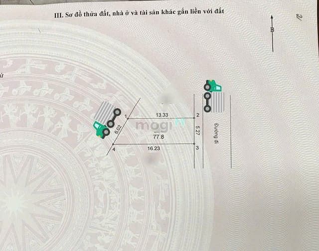 Hình ảnh Đất - phân lô 77,8 m - 2 mt khu dv 6,9 ha Vân Canh