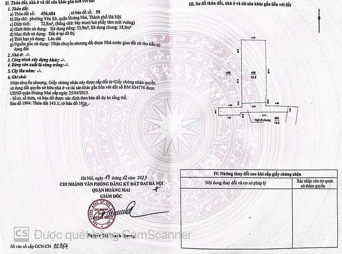 Hình ảnh Bán đất Tam Trinh, 54m2, mt 4.7m, 50m ra phố, sổ đỏ, 6.2 tỷ