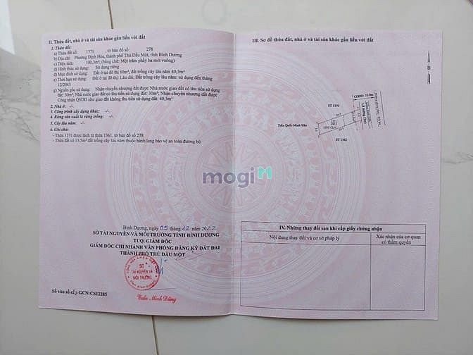 Hình ảnh Đất đối diện bv 1500 giường binh duong chỉ 1ti950