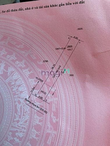 Hình ảnh Đất Phú an mt đường DX55 5 x38 kinh doanh ok chỉ 1ti6