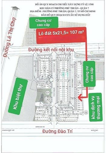 Hình ảnh Bán Lô đất Dự Án P.Phú Thuận Q7- Ngang 5x21,5m ( Giá bán 6,5tỷ)