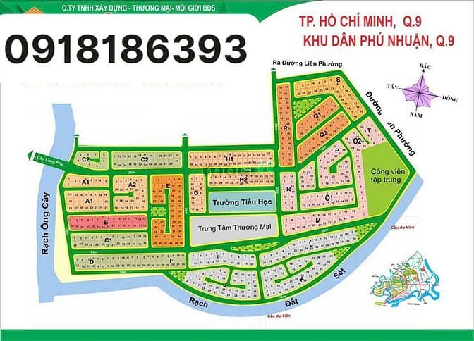 Hình ảnh Bán nền đất biệt thự 14x28 Phú Nhuận -Phước Long B .Q.9 giá 71tr/m2