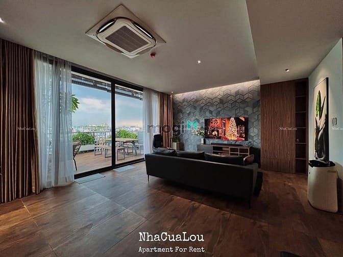 Hình ảnh Penthouse Cực Chill Tông Màu Tối Sang Trọng - Gần Cv Hoàng Văn Thụ