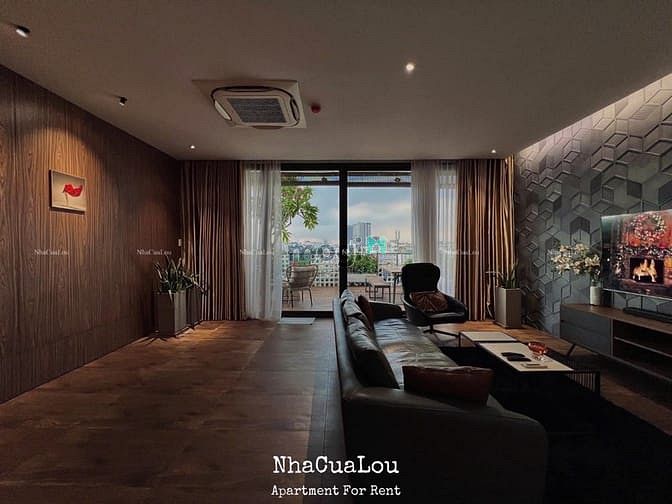 Hình ảnh Penthouse Cực Chill Tông Màu Tối Sang Trọng - Gần Cv Hoàng Văn Thụ