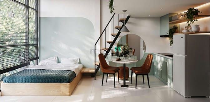 Hình ảnh Duplex hiện đại cho thuê không gian sống phong cách Tân Hưng Q7
