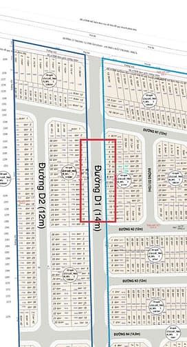 Hình ảnh Bán đất sổ hồng riêng KDC Lộc Phát MT D1 diện tích 64m2 giá 2,75 tỷ