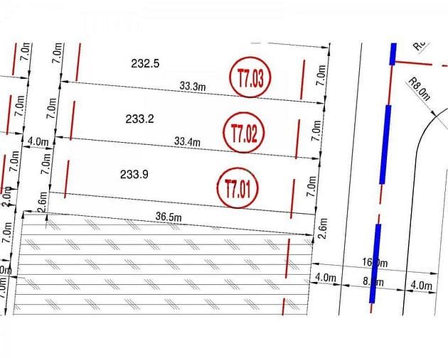 Hình ảnh đường QH01 bệnh viện mới Bảo Lộc (lô T7.01 - 3 mặt)
