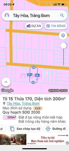Hình ảnh bán đất sổ riêng full hồng 200m2 xã tây hòa 05