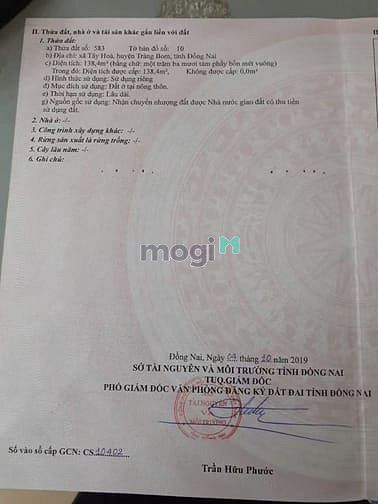 Hình ảnh bán đất nền thổ cư tây hòa trảng bom