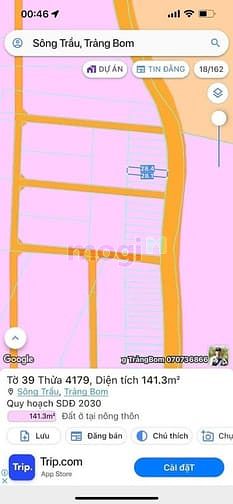 Hình ảnh bán đất thổ cư 141m2 tại ấp 4 sông trầu trảng bom
