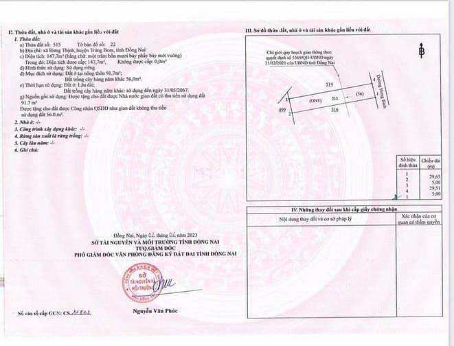 Hình ảnh bán đất nền mặt tiền 149m2, xã hưng thịnh trảng bom