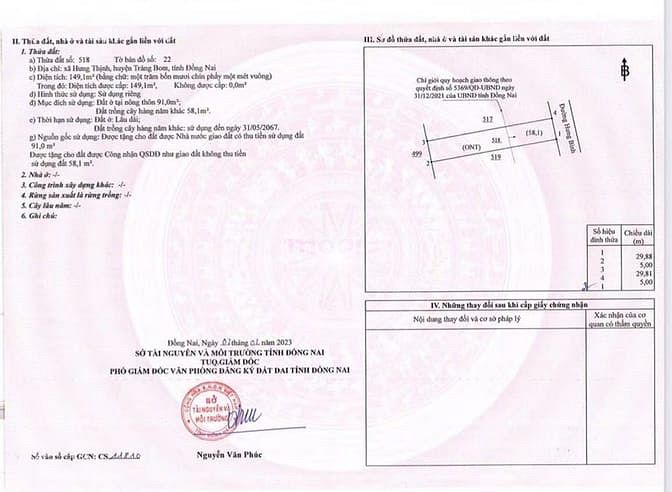 Hình ảnh bán đất nền mặt tiền 149m2, xã hưng thịnh trảng bom