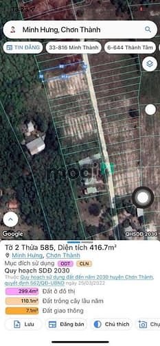 Hình ảnh ĐẤT RẺ CHƠN THÀNH CÒN 1 lô RẺ NHẤT Khu phố 9 - Minh Hưng Chơn Thành