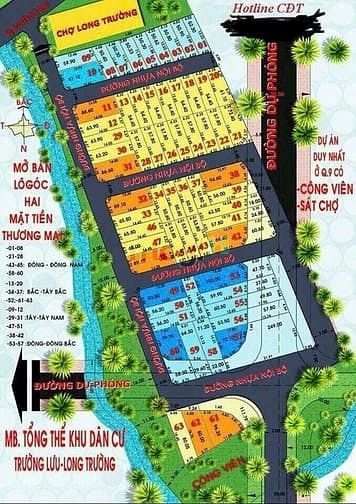 Hình ảnh Bán đất đẹp đường thông gần Công Viên p.Long Trường Quận 9 TP Thủ Đức