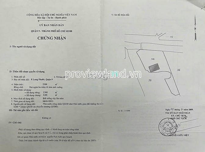Hình ảnh Bán đất tại Long Phước Thủ Đức, DT 7070m2, thổ cư 200m2, mt đường 10m